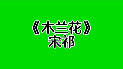 《木兰花》宋祁哔哩哔哩bilibili