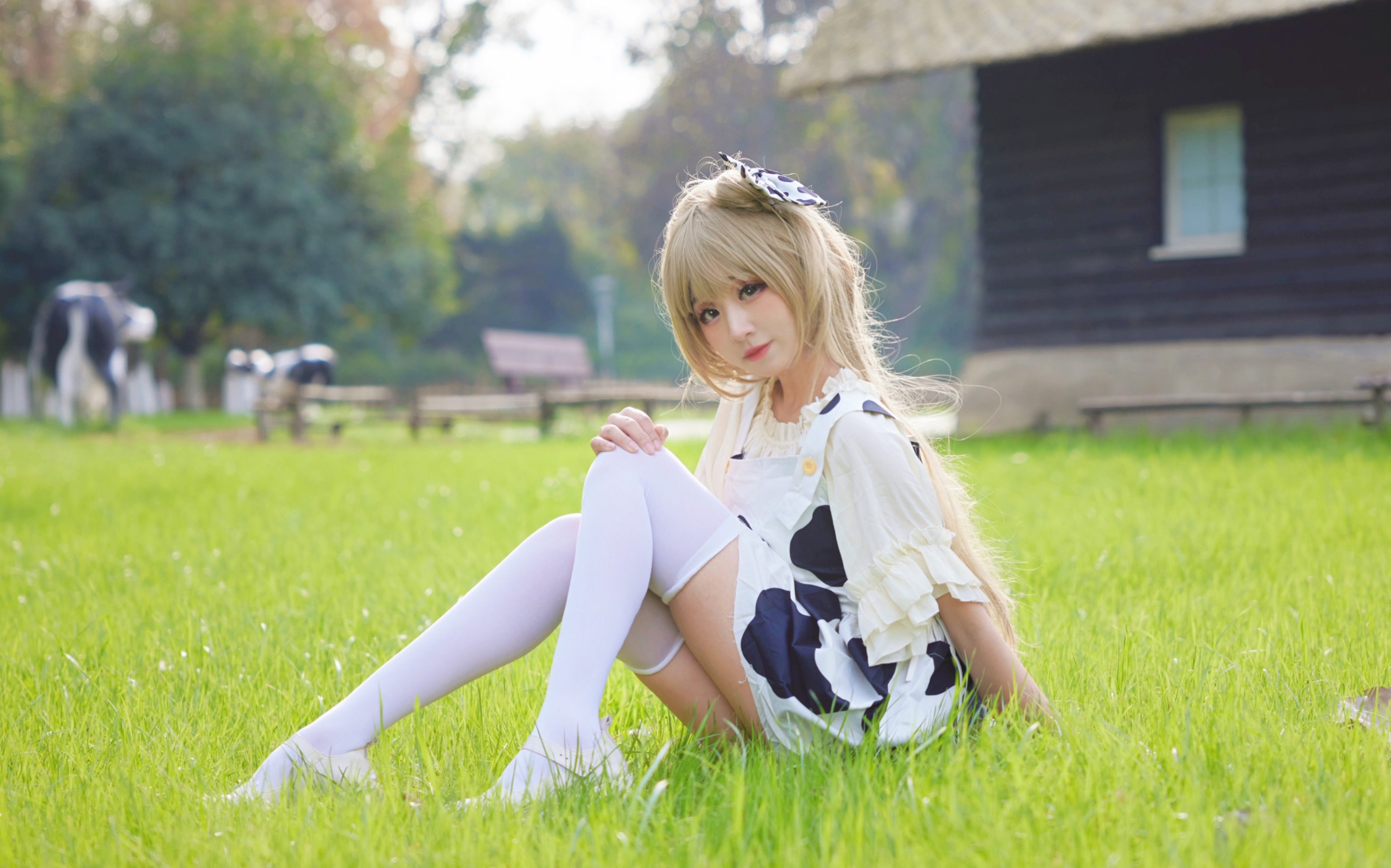 这么可爱真是抱歉～白丝甜妹祝你元旦快乐!