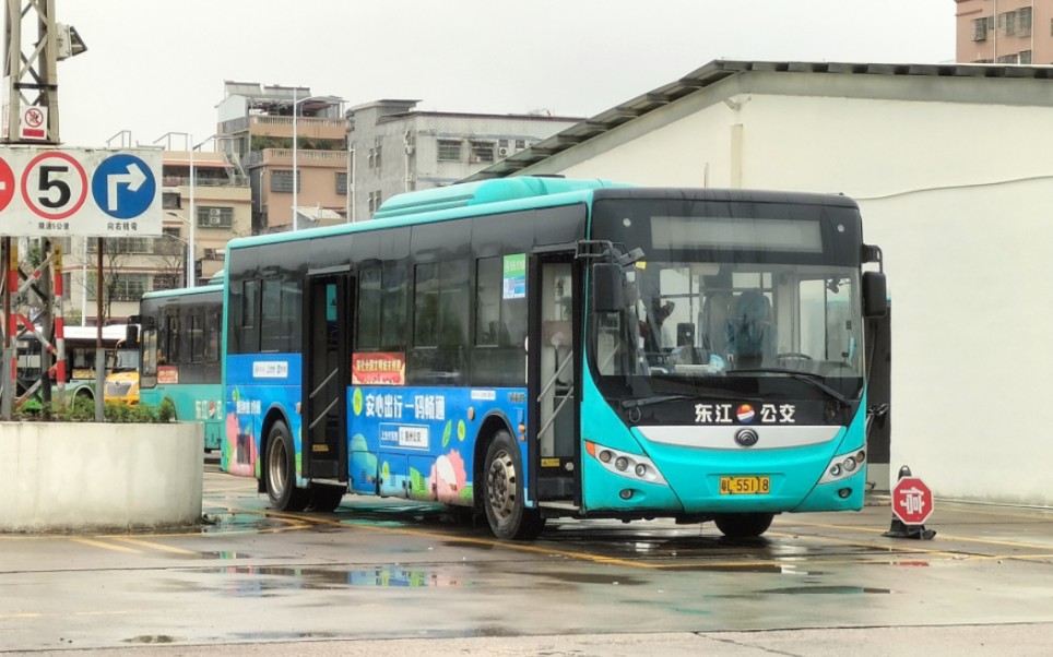 [惠州公交日常]惠州东江208路开沃njl6100ev17运行区间原速(鹅岭南路