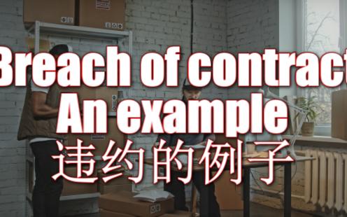 【美国合同法】Breach of Contract 违约的例子哔哩哔哩bilibili