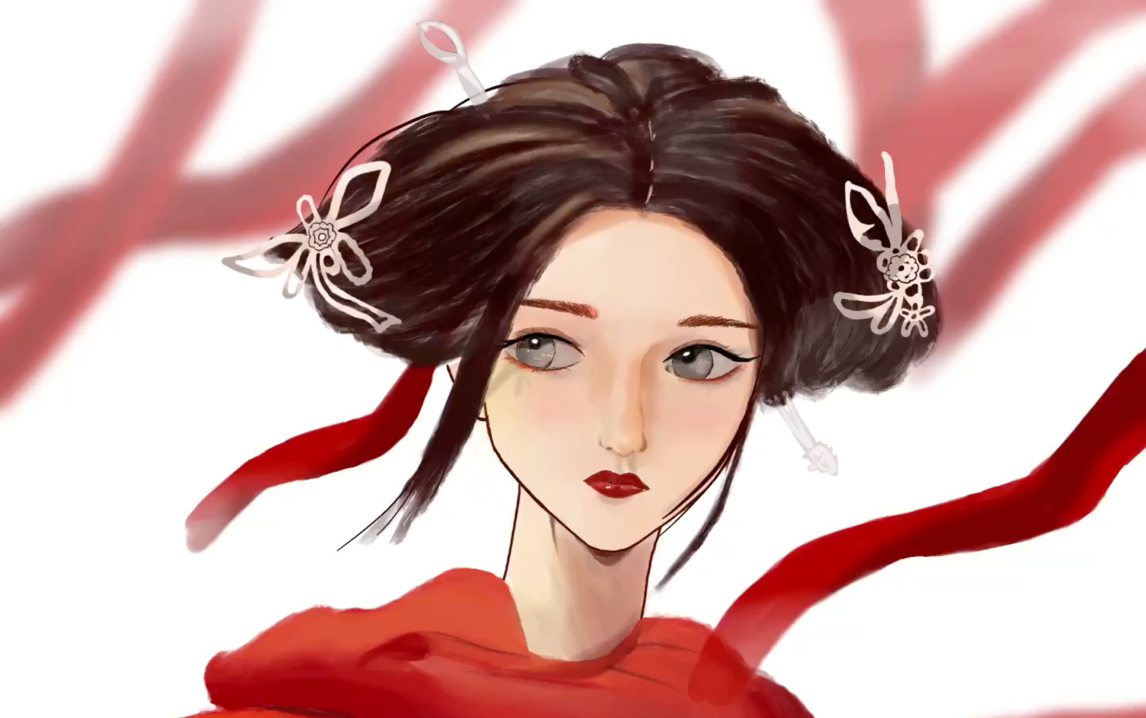 【procreate】临摹 红衣陈芊芊