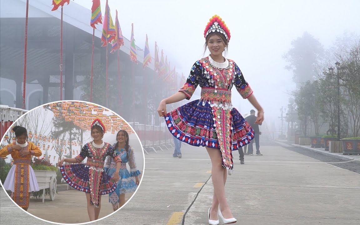 和三位越南苗族美女去沙巴旅游,越南著名的旅游景点,沙巴县