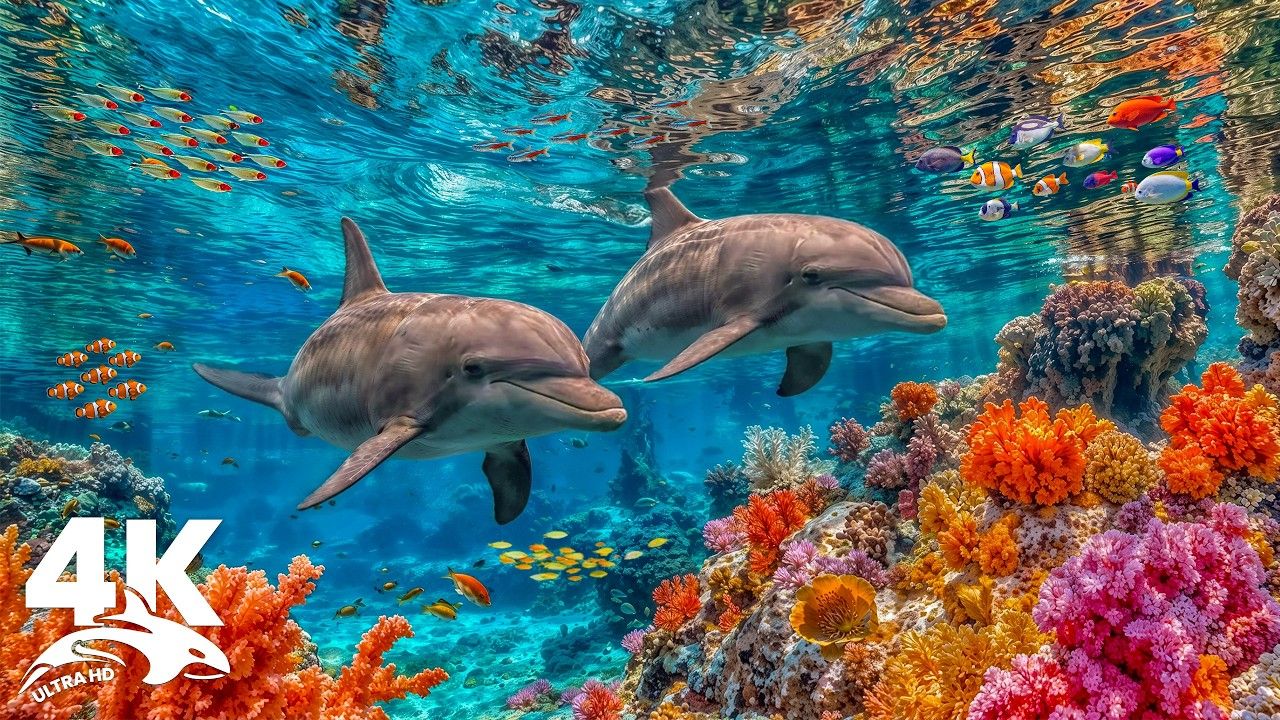 令人着迷的4K超高清水族馆——探索海底生机勃勃的海洋生物