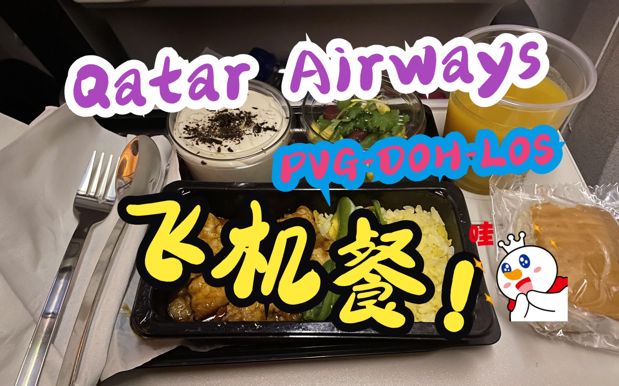 【卡塔尔航空】全球最佳航司!浦东多哈转拉各斯的经济舱吃什么?Qatar airways非洲航线4餐全纪录~哔哩哔哩bilibili