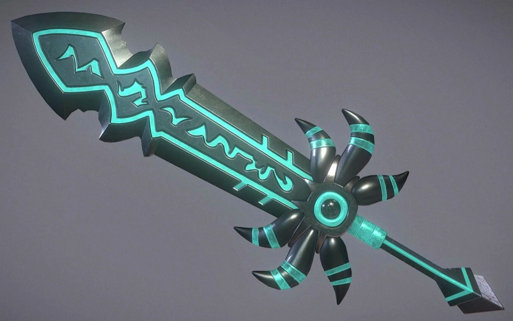 【maya武器建模】一组帅气发光剑刃模型制作,卡线布线全流程教学,新手