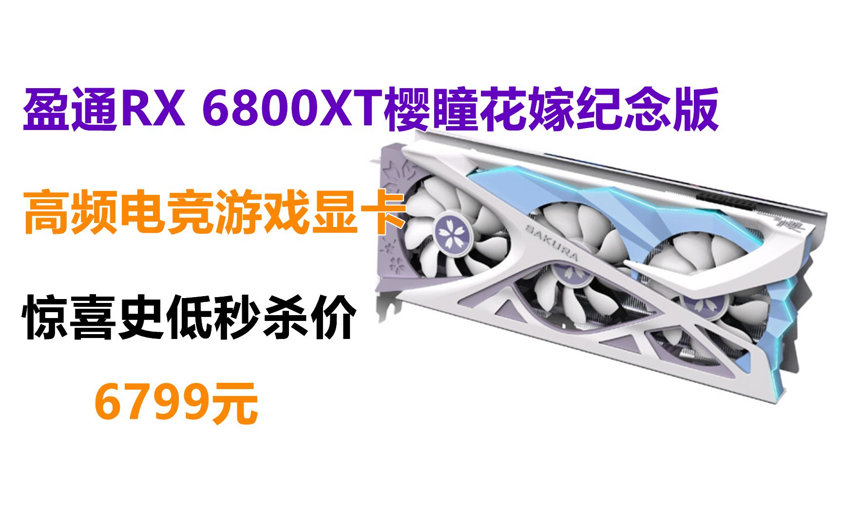 盈通(yeston)RX 6800XT 16GB GDDR6 樱瞳花嫁纪念版YB AMD RADEON 7nm RDNA2架构 高频电竞游戏显卡哔哩哔哩bilibili