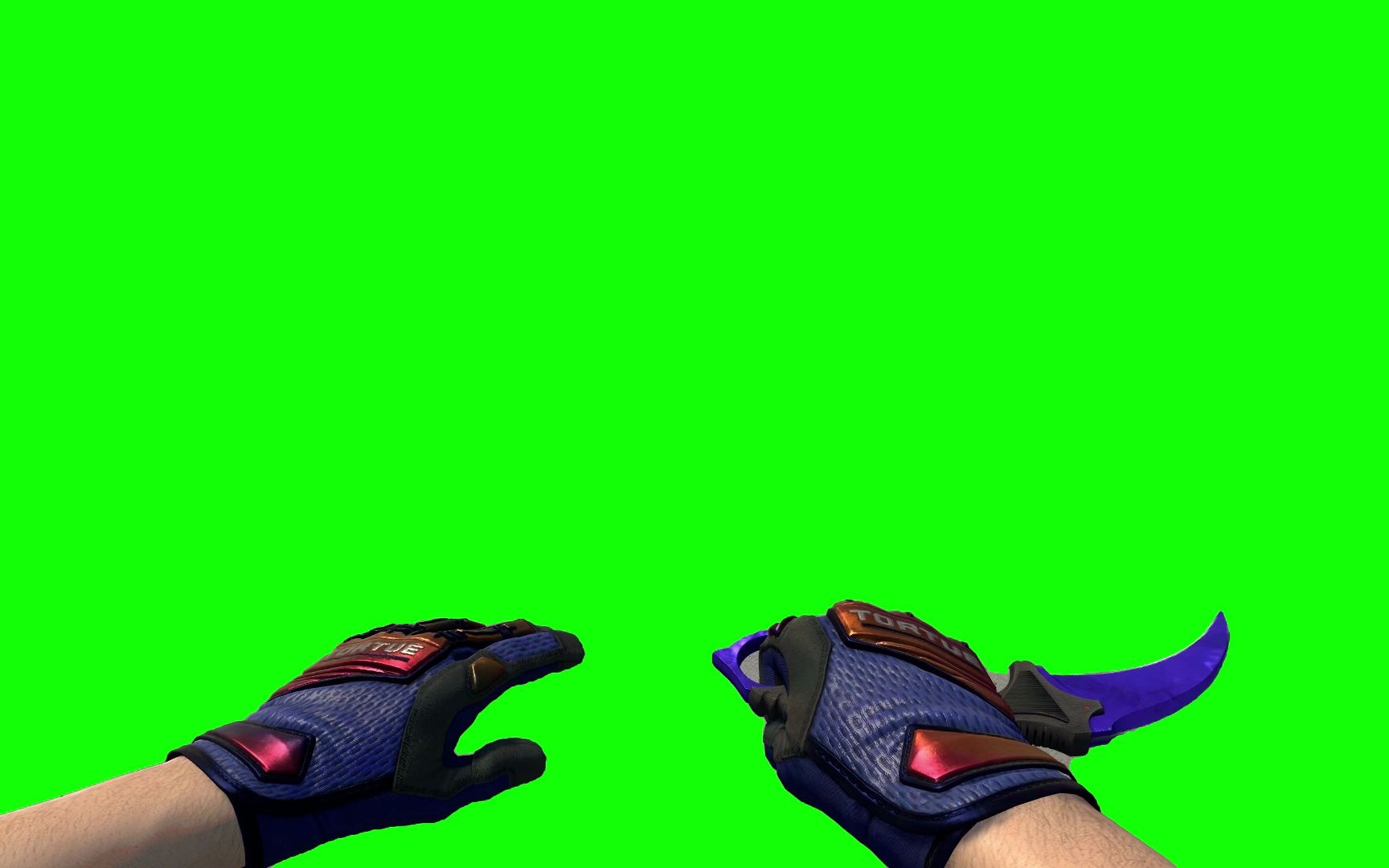 csgo绿幕素材,爪子刀手套切出展示