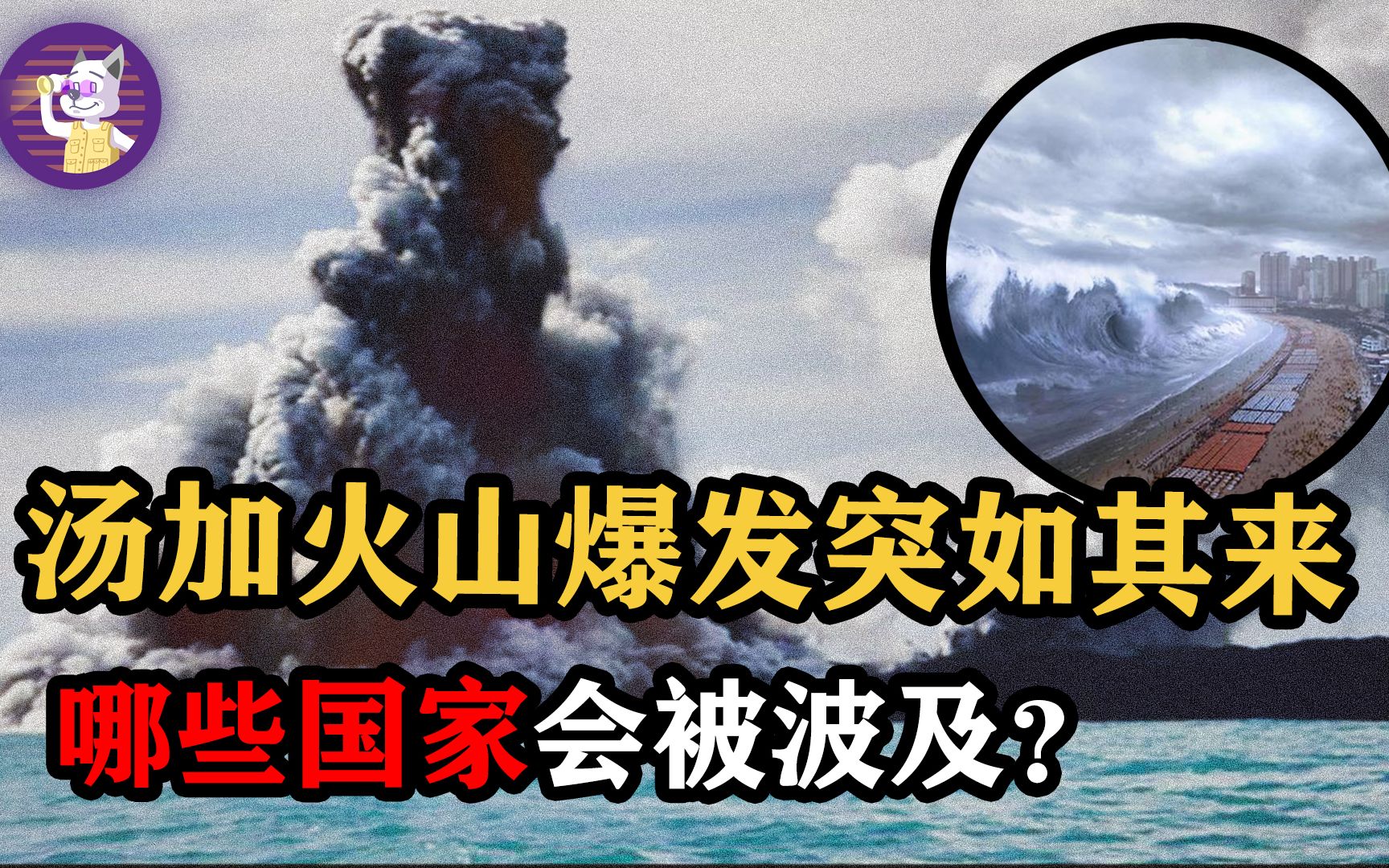 汤加海底火山突然爆发,现在情况如何了?中国东南沿海会被影响吗哔哩哔哩bilibili