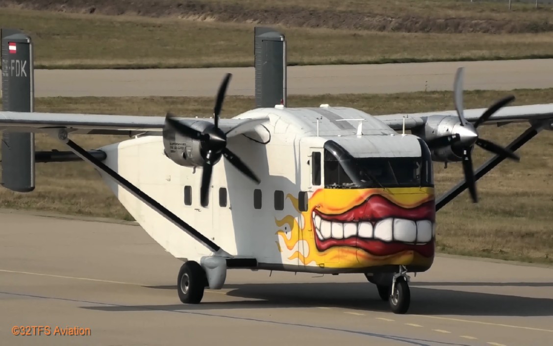 【军事】涂装把我逗笑了,奥地利空军退役运输机——肖特sc-7"空中