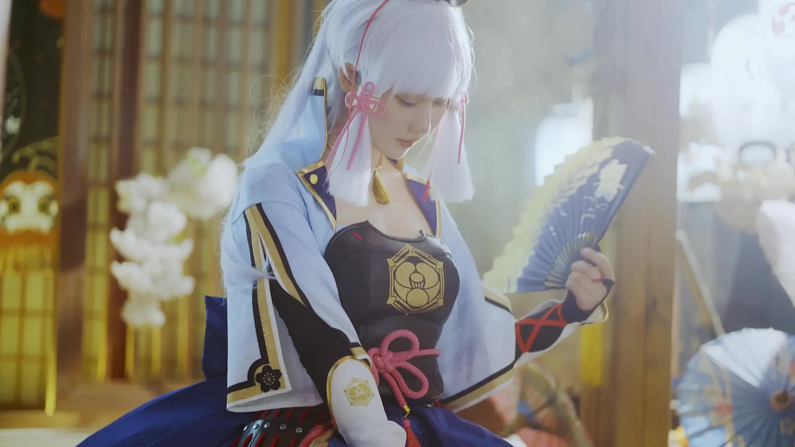 cos 二次元 拍了神里绫华真人版哈哈~出镜