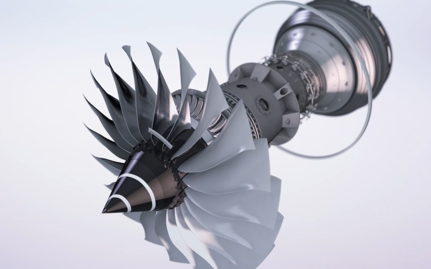 劳斯莱斯遄达trent7000航空发动机3d合成视频