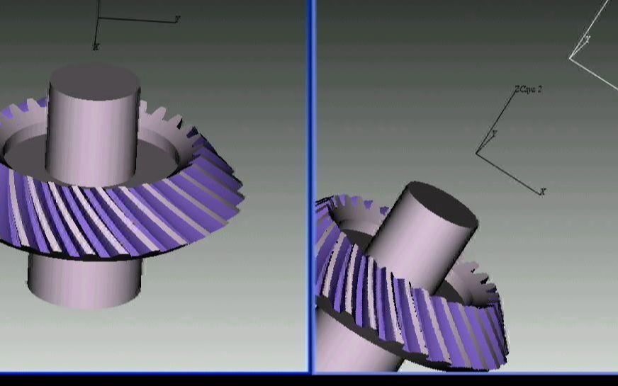 伞齿轮主动轮加工动画模拟视频_哔哩哔哩_bilibili
