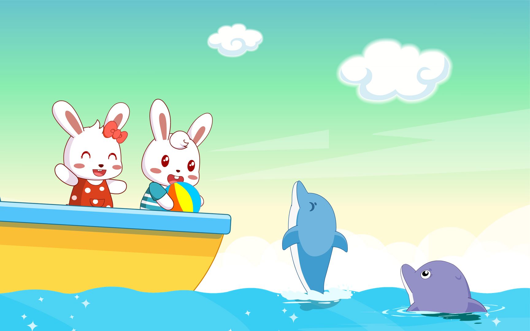 兔小贝儿歌:有梦想的小海豚,懂得本领特别多