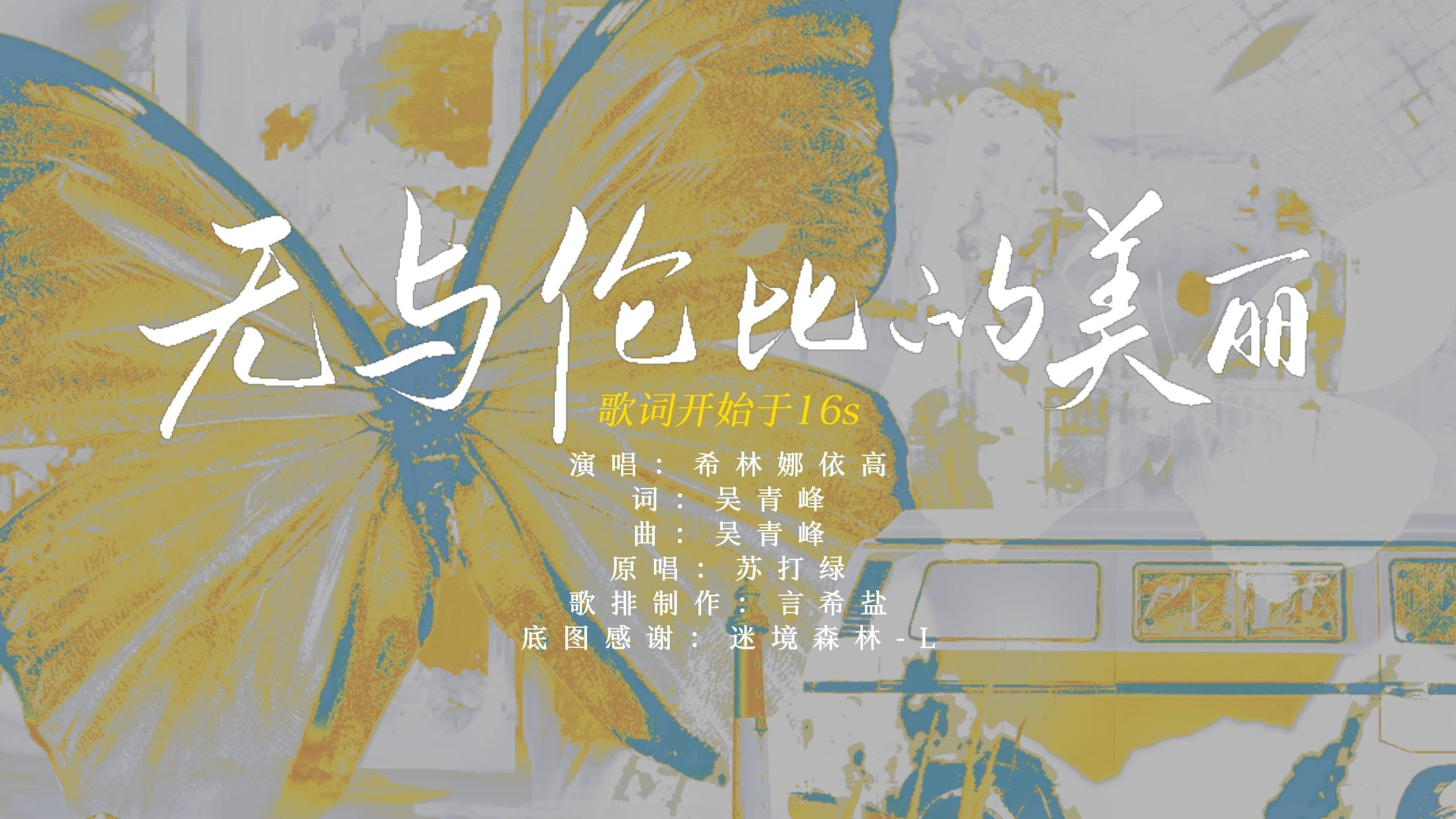 【动态歌词排版】《无与伦比的美丽 (Live)》 - 希林娜依高|“我若担心我不能飞 我有你的草原”