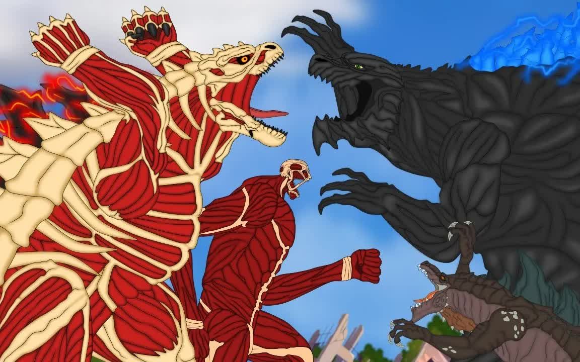 万能核废料之巨人哥斯拉,他打败酷撕拉之后与行星哥斯拉对战