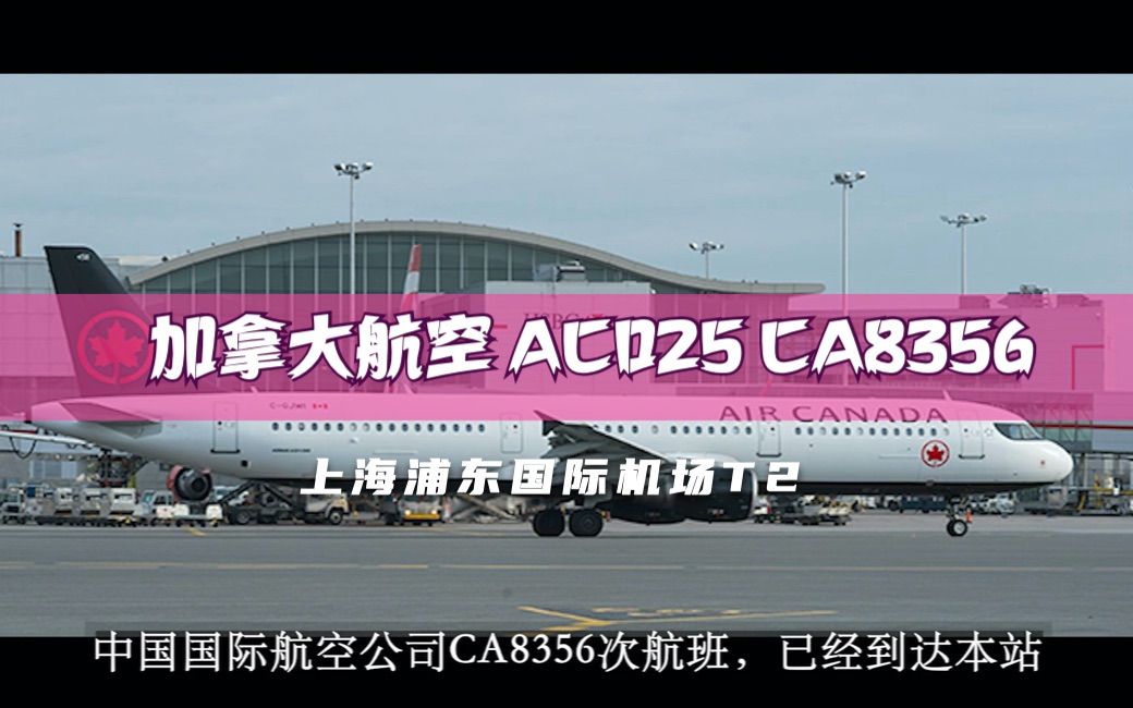 【机场广播录音】加拿大航空 AC025 CA8356 温哥华上海浦东T2【国际到达】哔哩哔哩bilibili