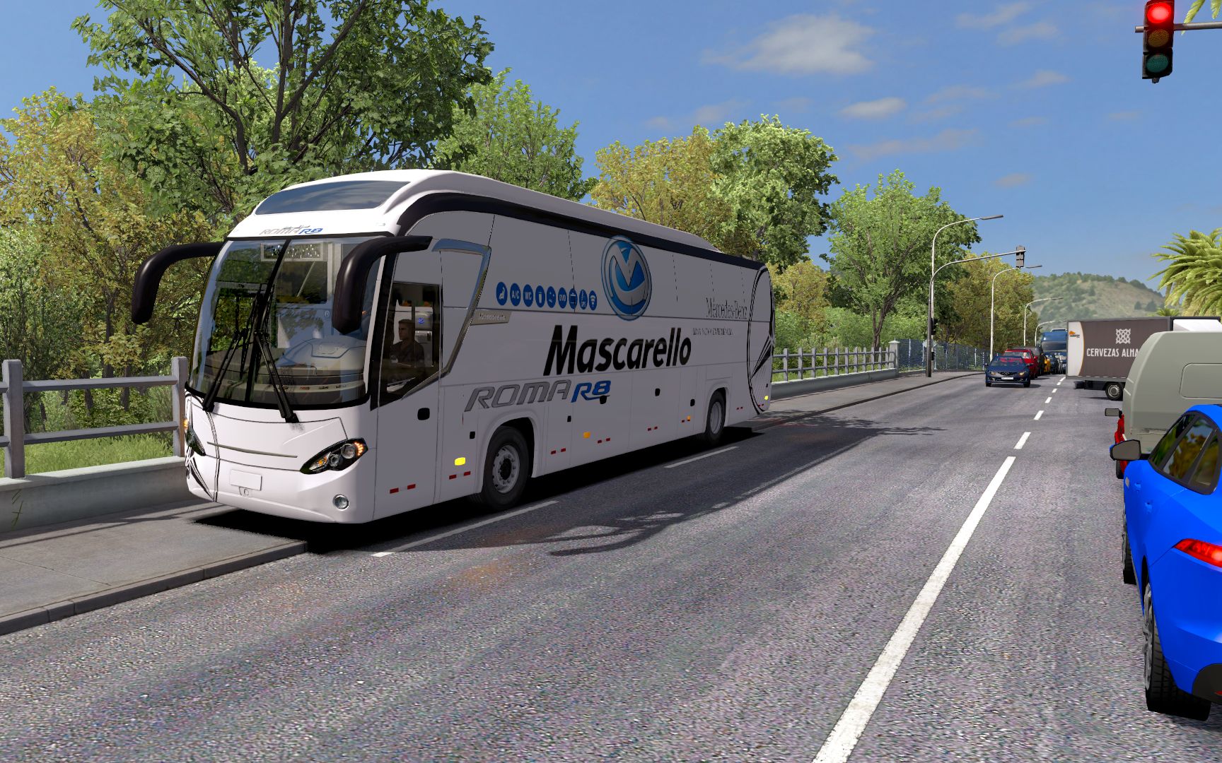 欧洲卡车模拟2奔驰大巴乌托邦1:1地图