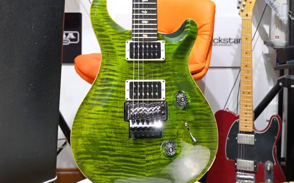 prs custom 24 fr 绿色 美产虎纹绿演奏弹唱表演专业级电吉他