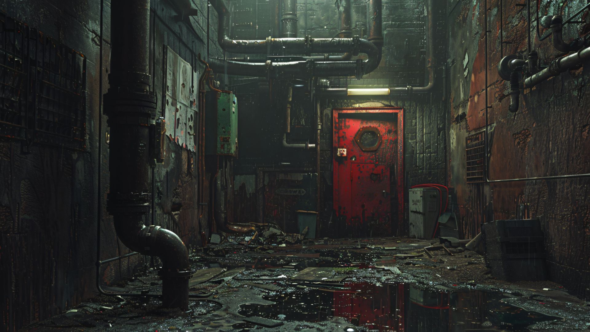 这恐怖的氛围感,我总觉得这门后会有什么危险的东西,你觉得呢?