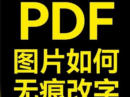 pdf图片如何无痕文字 修改PDF,编辑PDF哔哩哔哩bilibili