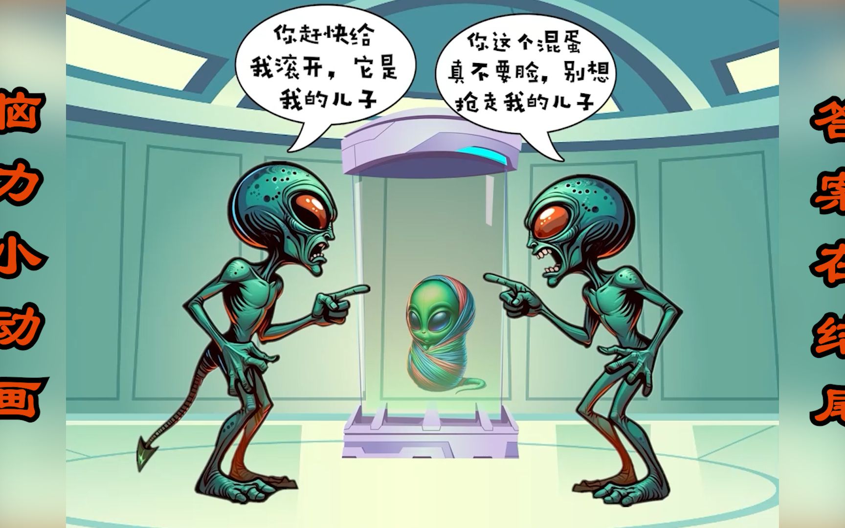 脑力测试:细心观察,哪个外星人是外星宝宝真正的爸爸?