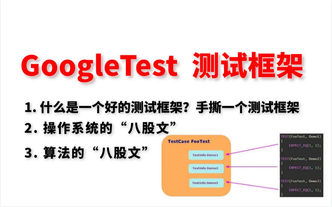 谷歌 C++ 单元测试框架 GoogleTest哔哩哔哩bilibili