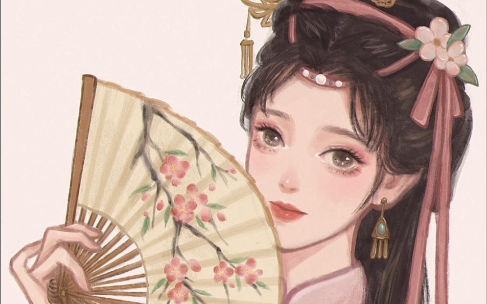 [图]【procreate绘画】桃花血扇｜秦淮八艳之李香君