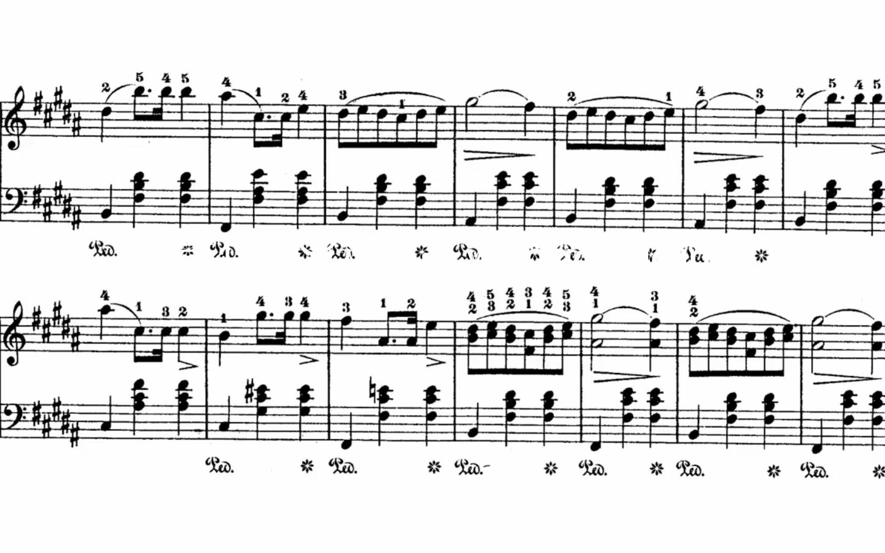 [图]钢琴原谱教学：《肖邦华尔兹Op.69 No.2》