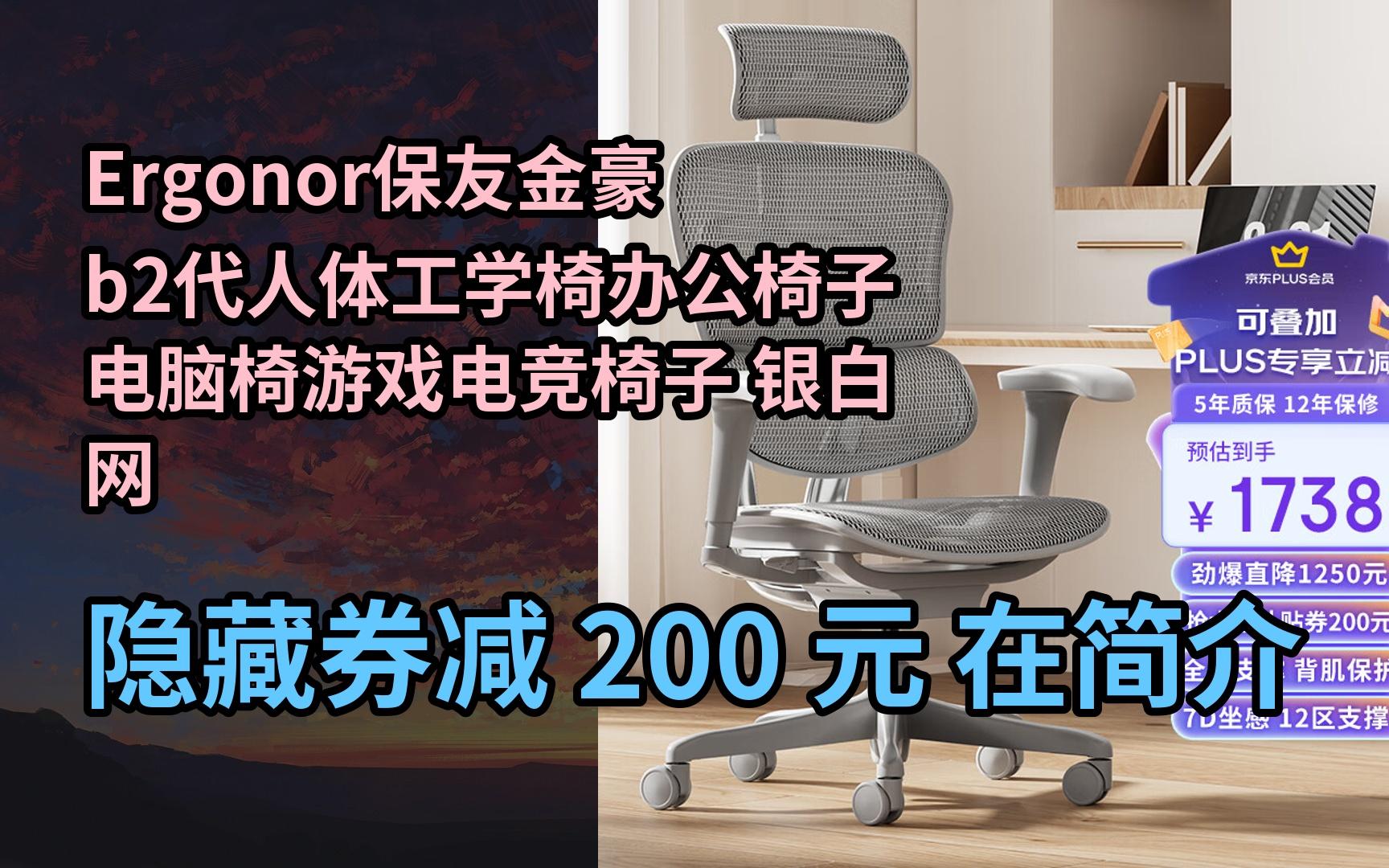 【隐𒉨—惠】Ergonor保友金豪b2代人体工学椅办公椅子电脑椅游戏电竞椅子 银白网哔哩哔哩bilibili