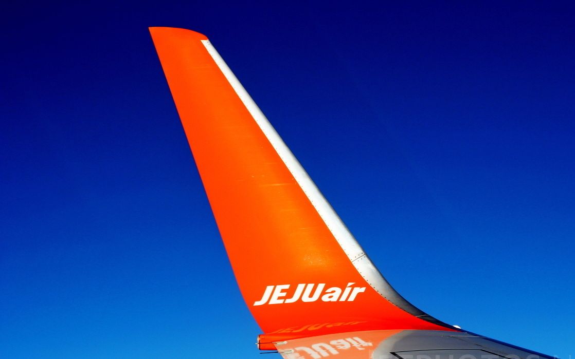 济州航空jejuair 波音737-800客机降落