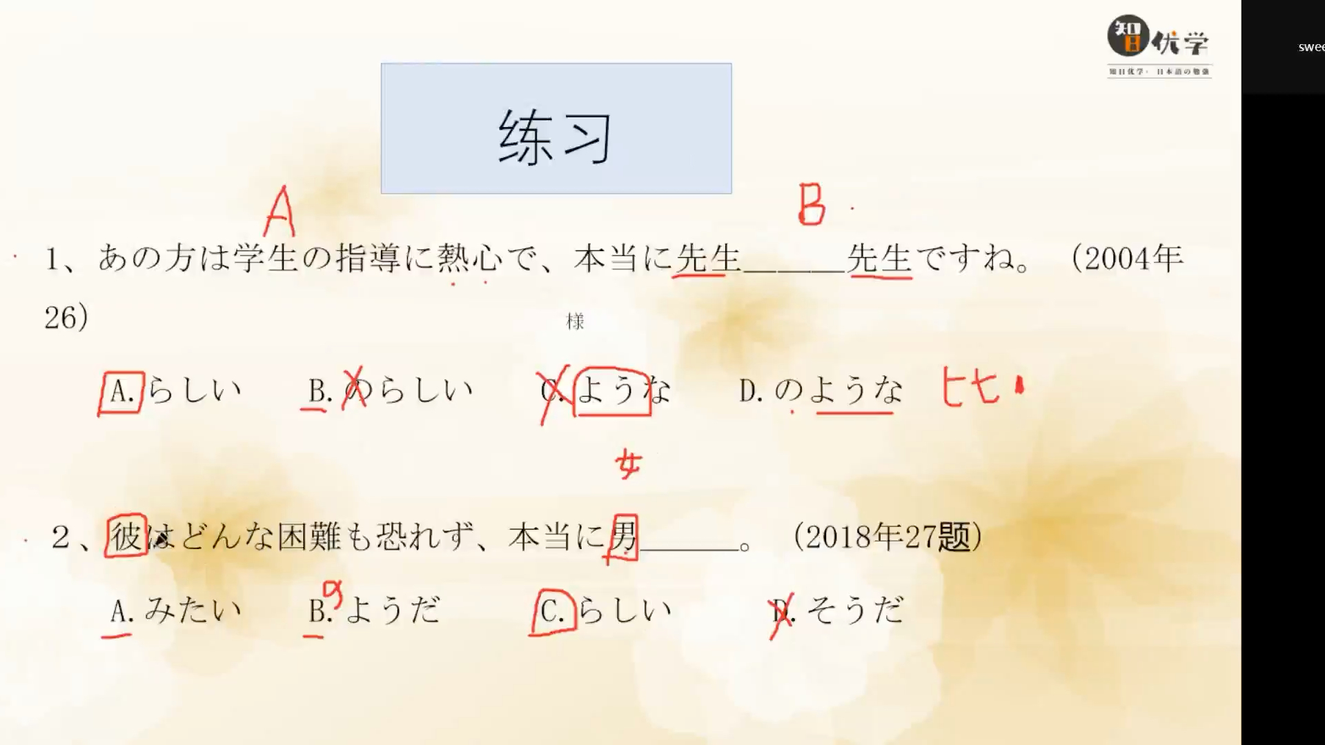 [图]高考日语 らしい（典型）