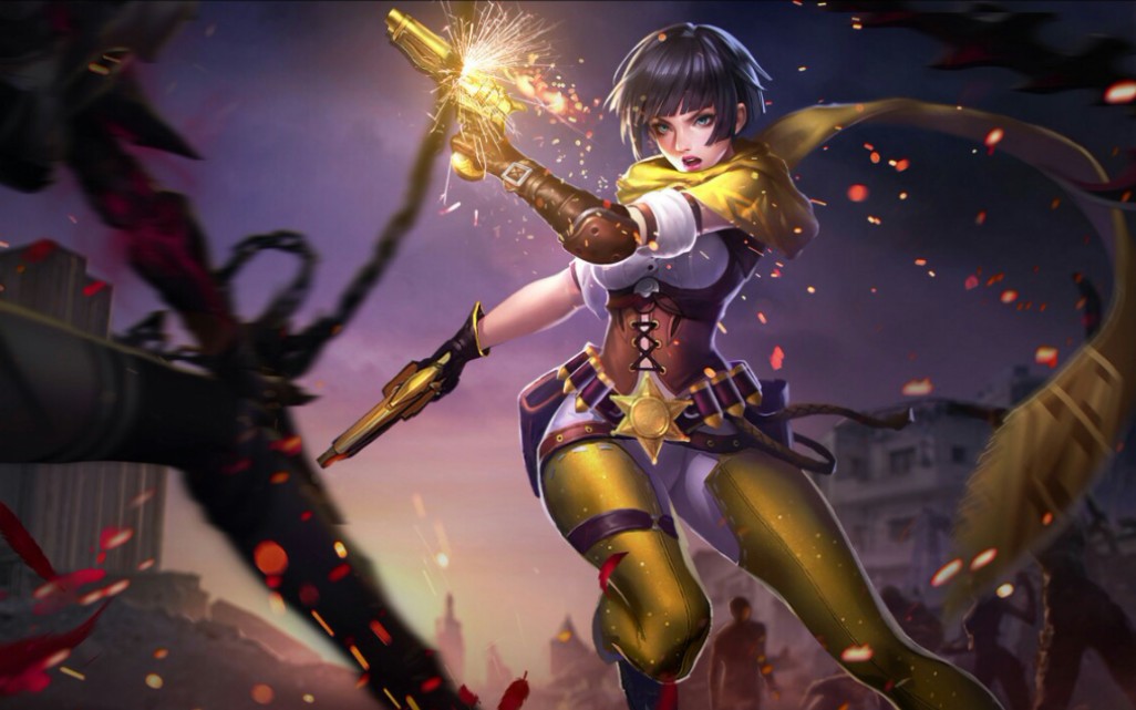 【传说对决体验服】堇皮肤:侠影神枪