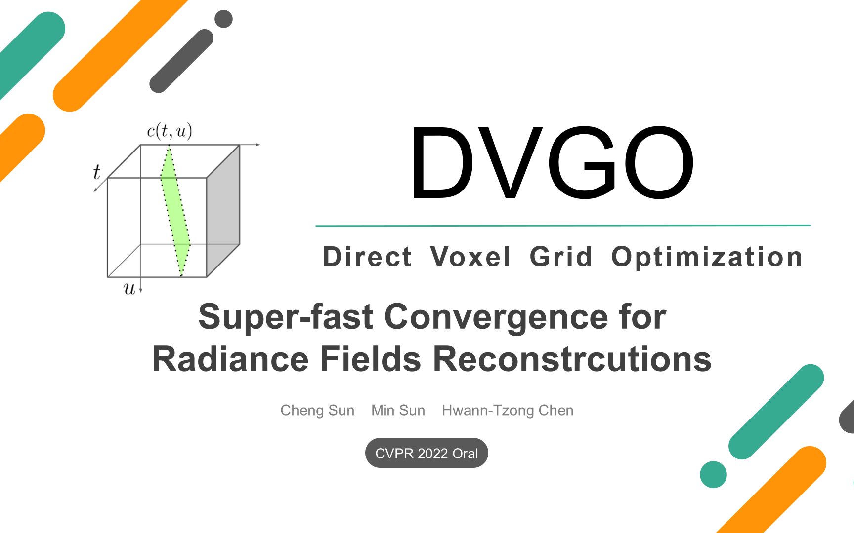 【论文讲解】DVGO:用粗糙体素网格实现精细NeRF重建,还把训练加速了两个数量级(CVPR 2022 Oral)哔哩哔哩bilibili