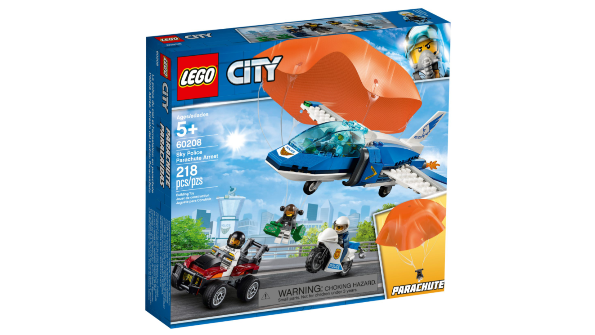 lego 60208 police parachute chase【乐高城市】2019航警降落伞追捕