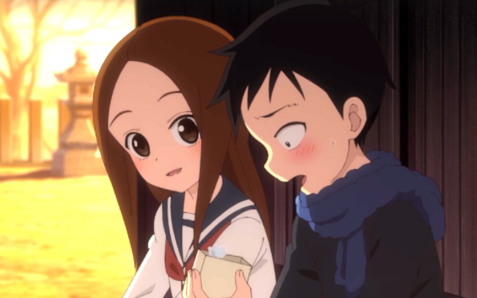 【擅长捉弄的高木同学】情人节高木送西片杂鱼干