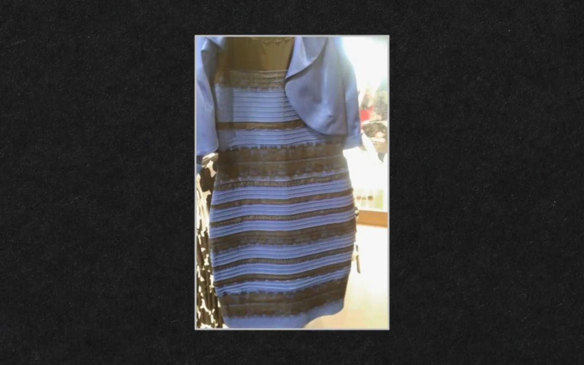 蓝黑和白金裙子之争图片