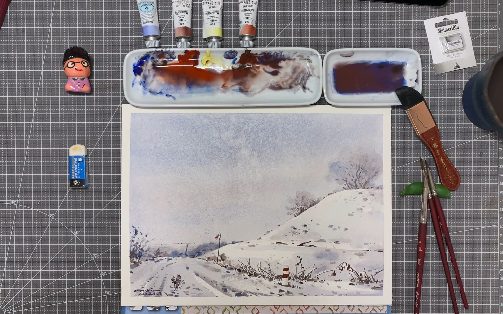 好多地方都下雪了,用四个颜色简单的画个雪景【介疾】哔哩哔哩bilibili