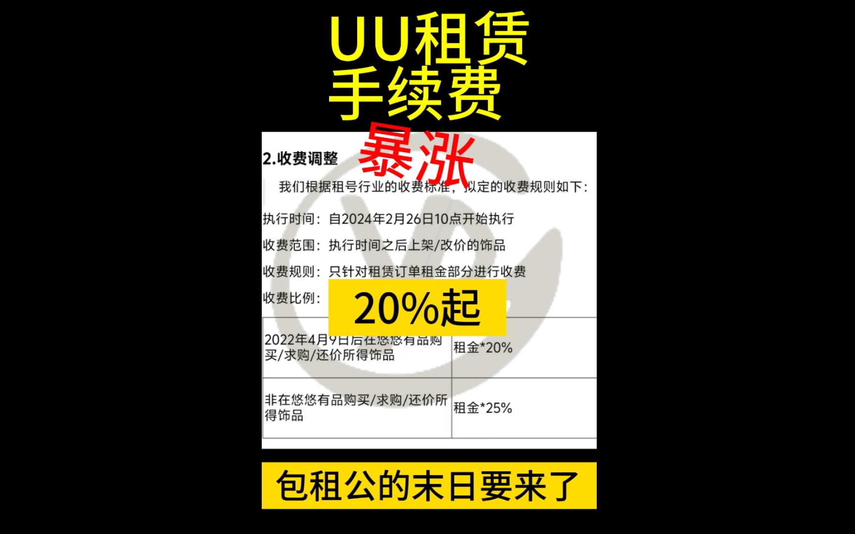 【CS2饰品市场日报2.25】UU平台租赁手续费2%暴涨到20%起,包租公抛货很可能要让市场降温了电子竞技热门视频