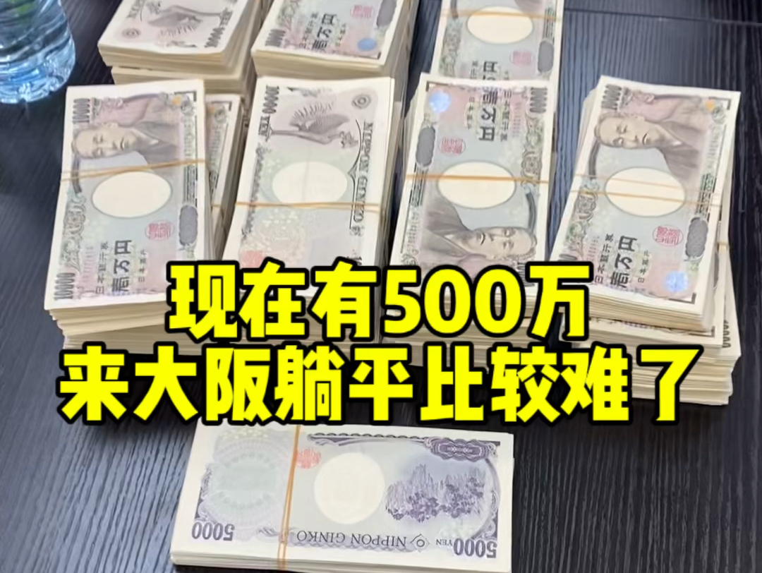 现在有500万来大阪躺平越来越难了哔哩哔哩bilibili