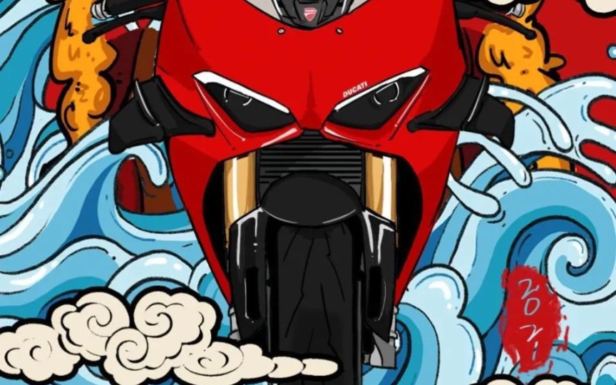 听说骑杜卡迪的都很慢,但是都很帅!!