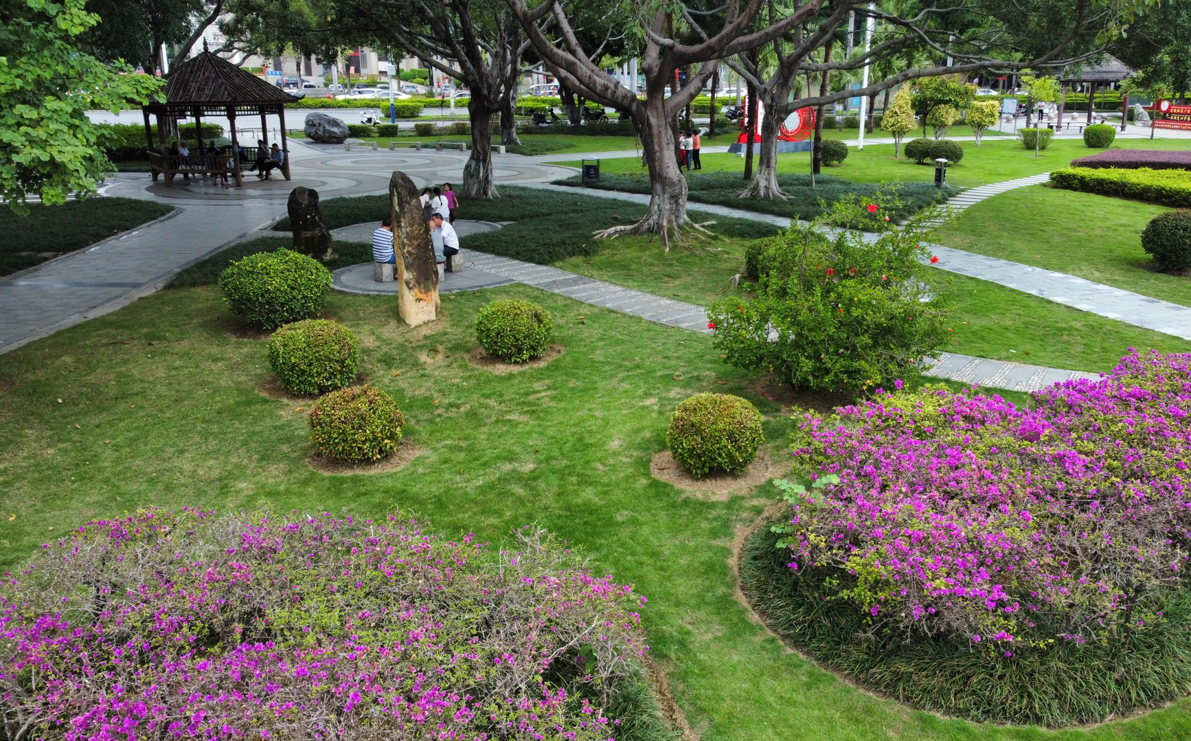 广西百色市,沙滩休闲 铜鼓公园 航空拍摄!