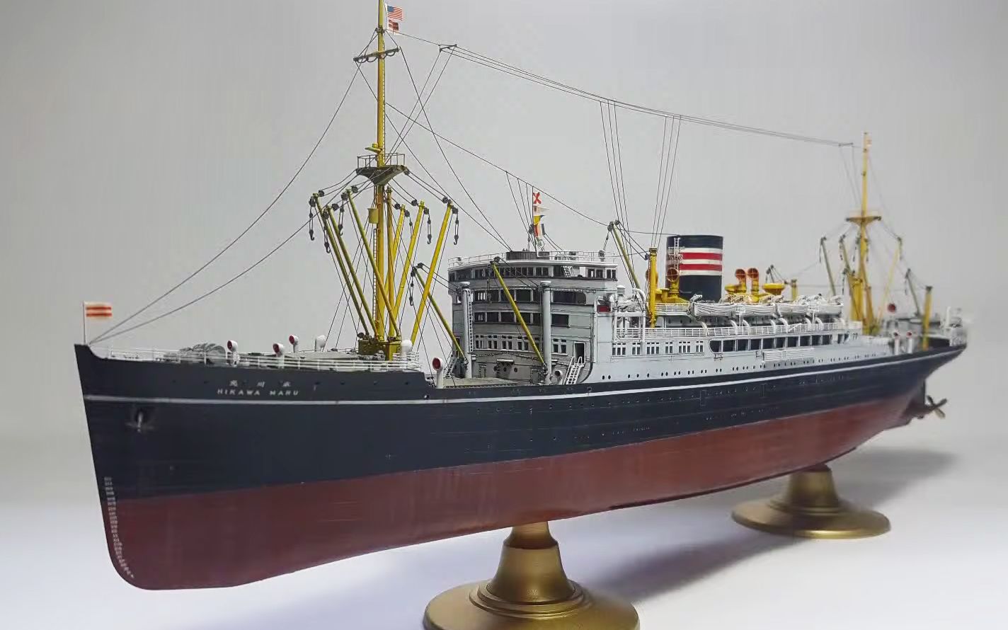 plamo samurai / 长谷川-远洋货客船氷川丸号模型制作(1/350)