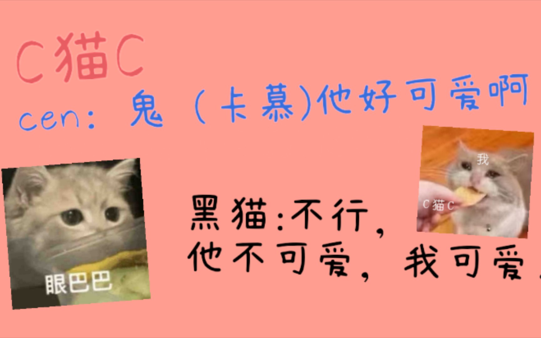 [C猫C]cen:卡慕挺可爱.黑猫:他不可爱,我可爱!!!(呐喊)单机游戏热门视频