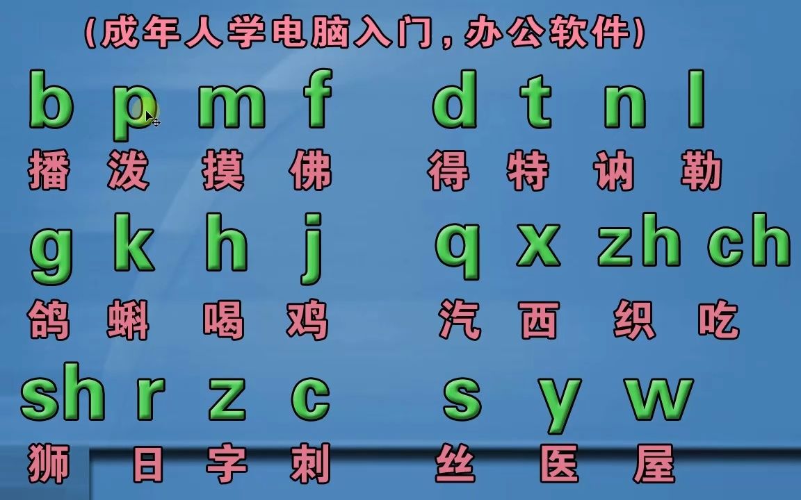 初學拼音打字視頻,零基礎入門學好拼音字母,電腦手機平板打字快