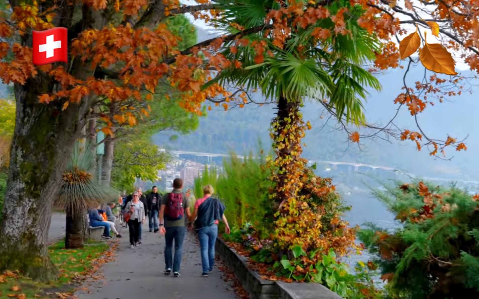 【4K超清】秋季漫步游瑞士蒙特勒(Montreux)|在风景优美的长廊散步 拍摄日期:2022.10.19哔哩哔哩bilibili