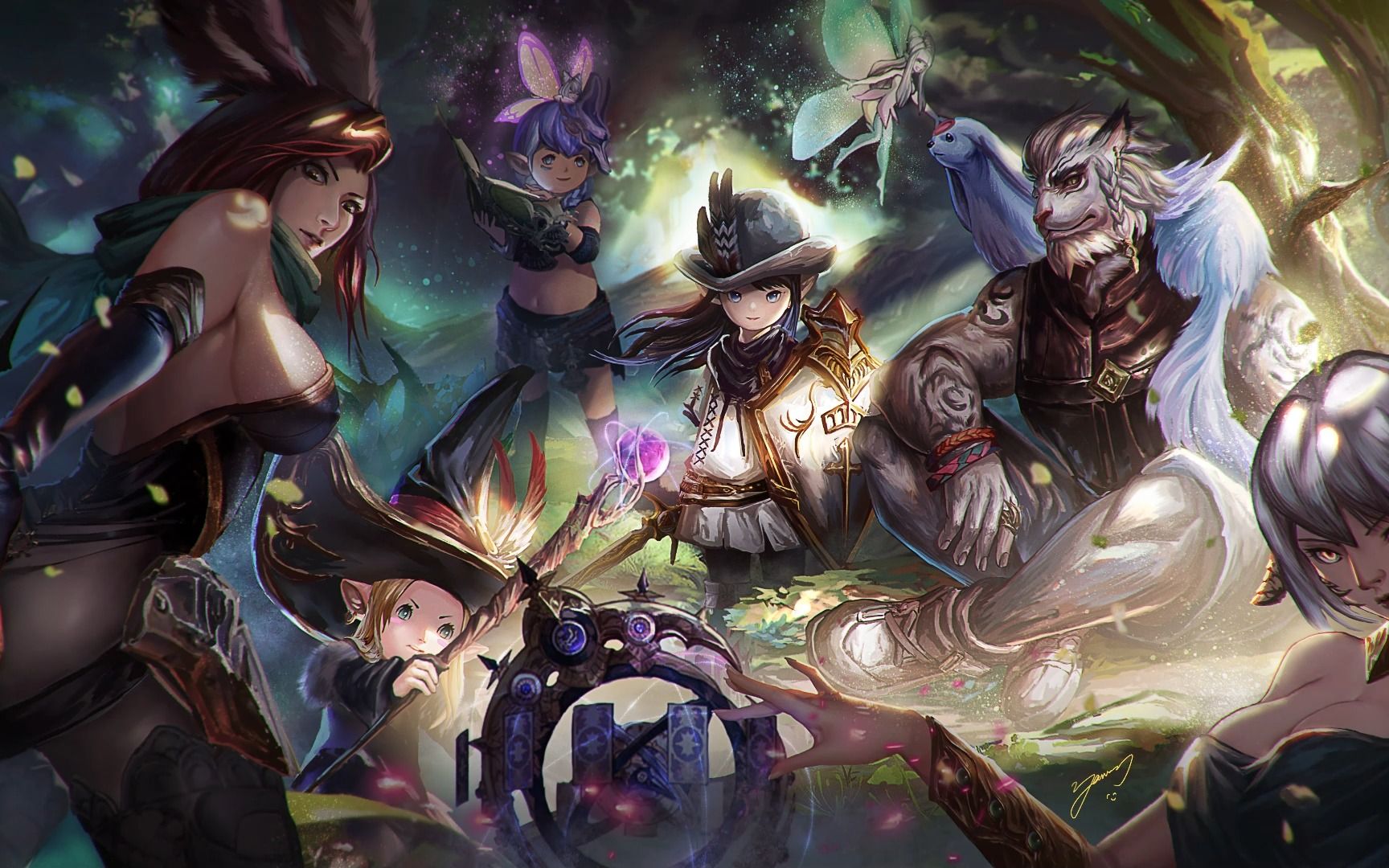 【插画绘制】最终幻想14-六人小队