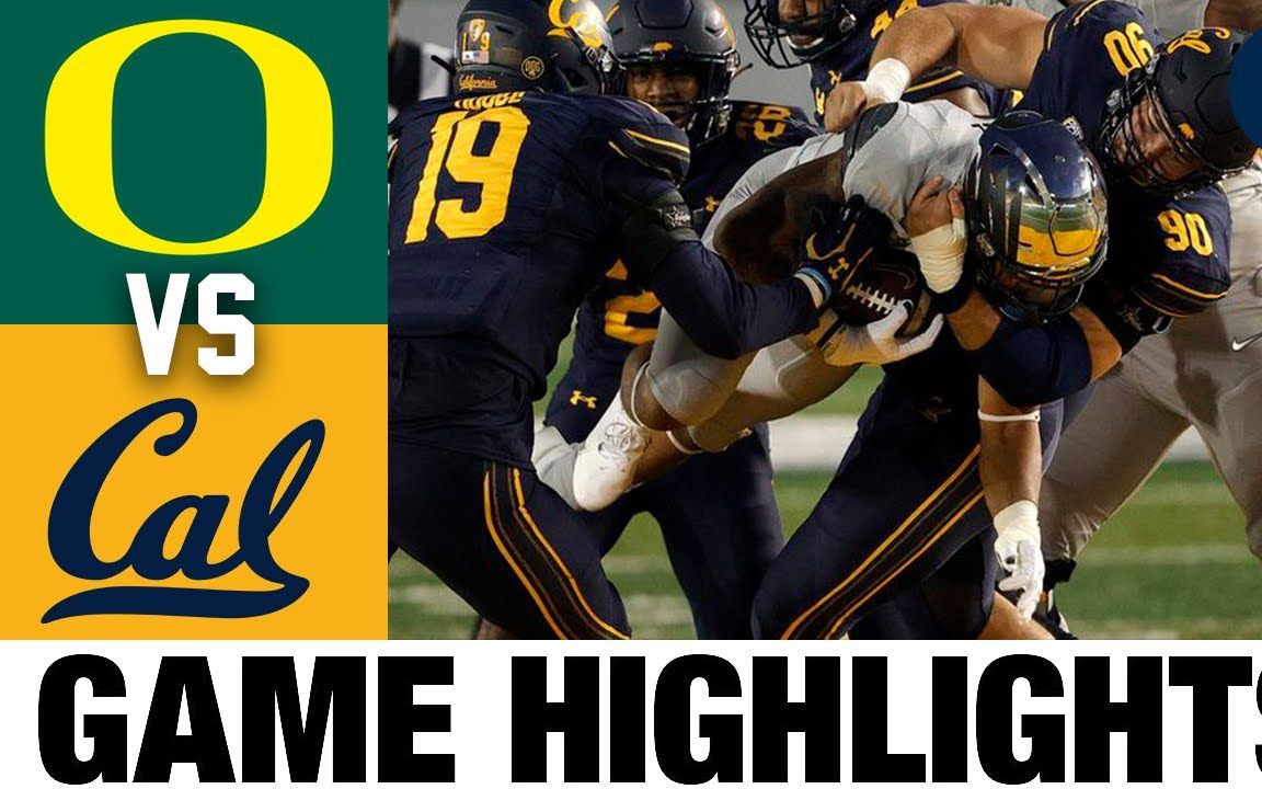 ncaa橄榄球2020-21赛季常规赛第十四周 23俄勒冈vs.加州  比赛集锦
