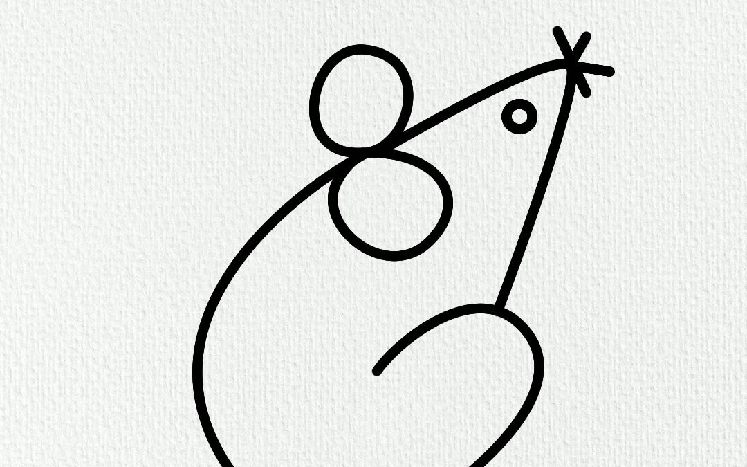 数字872画小老鼠