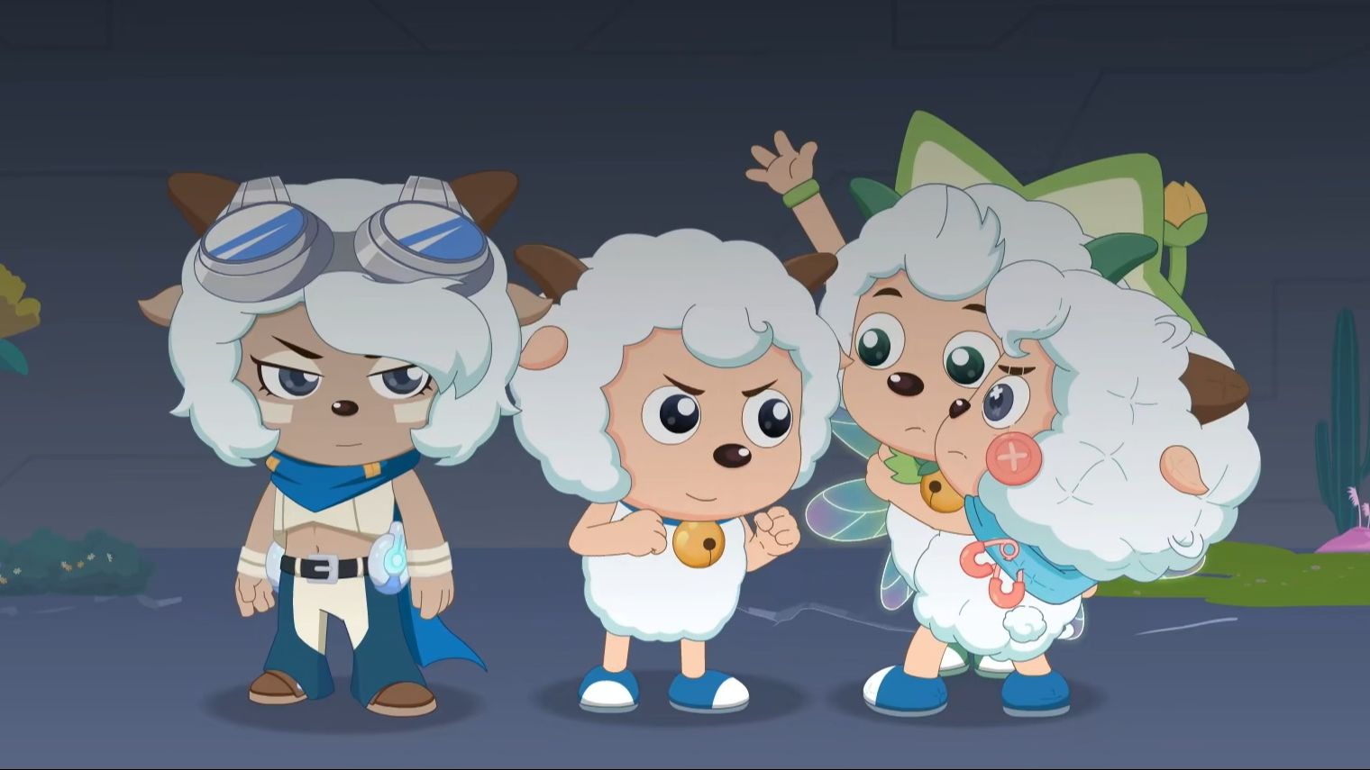 四个喜羊羊同框,被吸入能量球了