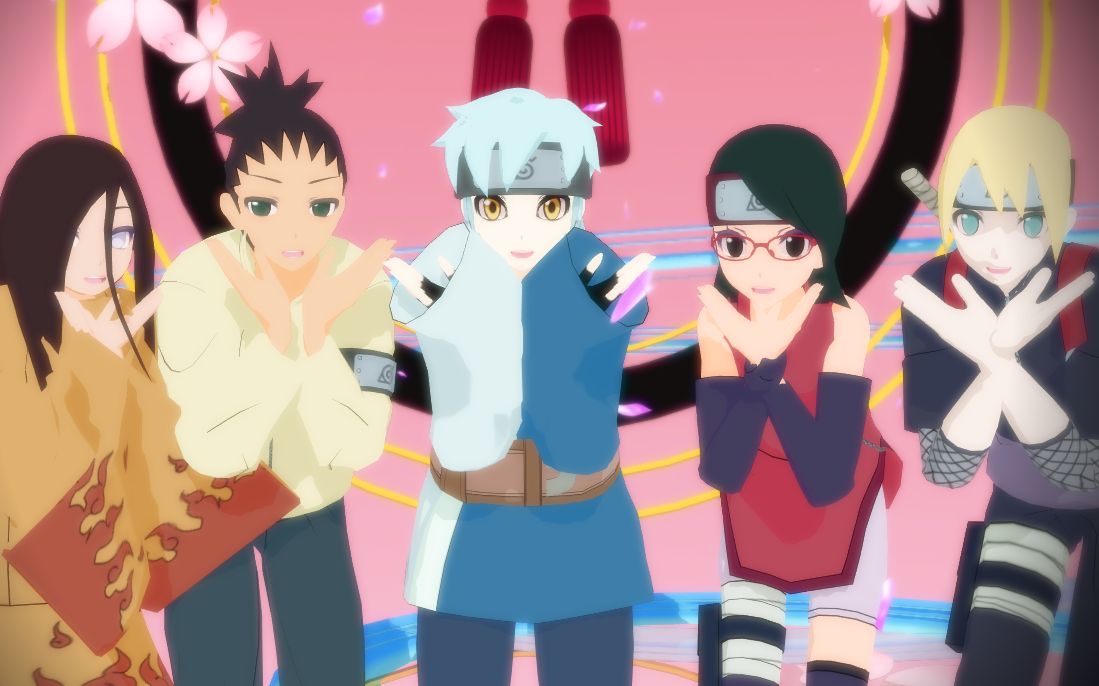 火影mmd五只萌萌的小忍者跳起了随心所欲mercy花火x鹿台x巳月x佐良娜x